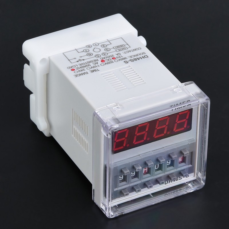 ProgrammableDelay Time Relay Timer 0.1S-99H 8-Pin DH48s s (24V AC/DC)