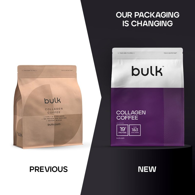Bulk Collagen Coffee, High Protein, Vanilla Latte, 500 g, 20