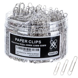 700pcs Paper Clips Assorted Sizes Large (700PCS)