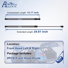 AiYiGu 7170 Front Hood Struts Shocks Lift Supports Gas Springs Compatible with 2018-2023 Toyota Camry, Pack of 2 PCS, Replace PM3829