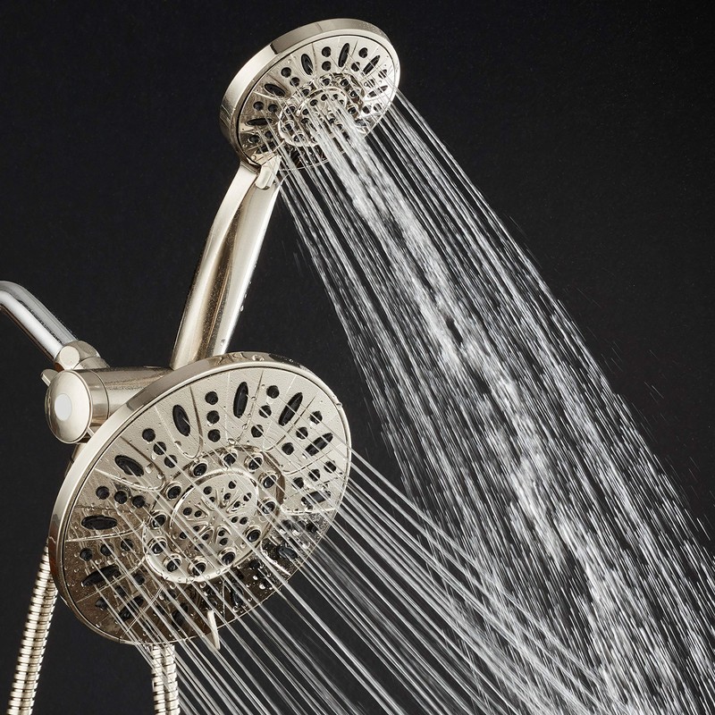AquaDance Brushed Nickel 7" Premium High Pressure 3-Way Rainfall Combo