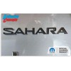 Sahara Fender Emblem Overlay Decal Stickers- 2018-2024 Wrangler Sahara- (Color: