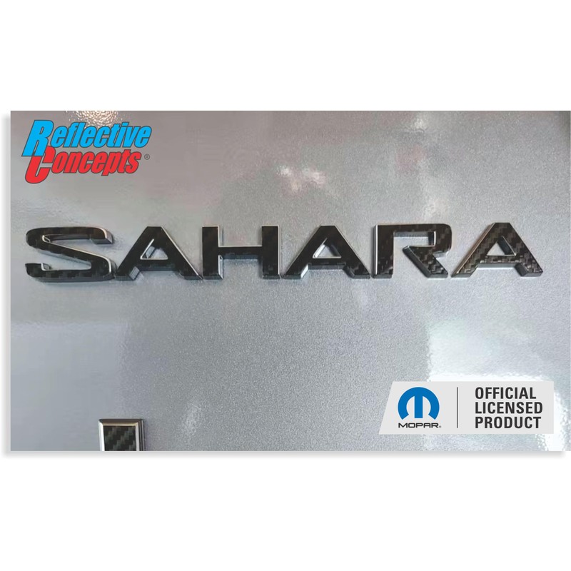 Sahara Fender Emblem Overlay Decal Stickers- 2018-2024 Wrangler Sahara- (Color: