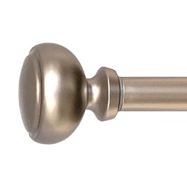 Decopolitan Fairbanks 86-128 Inch Adjustable Curtain Rod Set, 5/8 Inch Diameter in Pewter