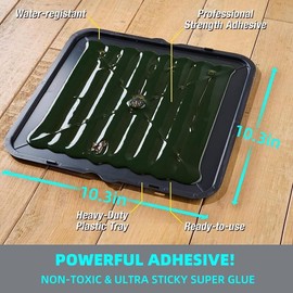 Big Mouse Glue Traps – Powerful Sticky Eco-Friendly Glue Boards, Pre-Scented Indoor Rat Traps for Home,Commercial & Industrial Use,Family-Safe 81 Sq Inch Coverage for Mice,Rats,Snake Insects (4 Sheet)