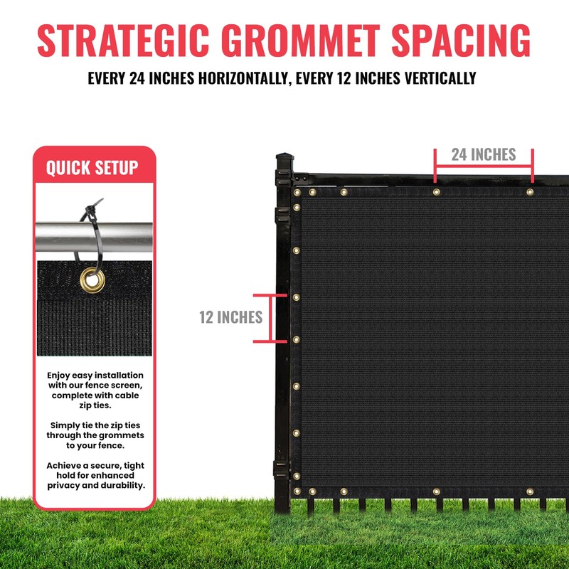 SEALTECH Ultra Heavy Duty 200 GSM Privacy Fence Screen –