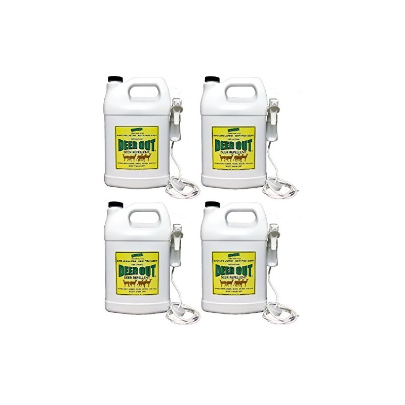 Deer Out 1 Gallon Ready-to-Use Deer Repellent (Pack of 4)