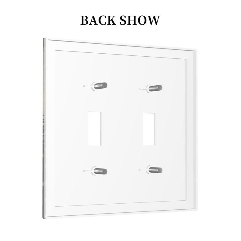 Naiqadnehz Decorative Switch Plates Wood Board Wildlife Cute Bear Deer