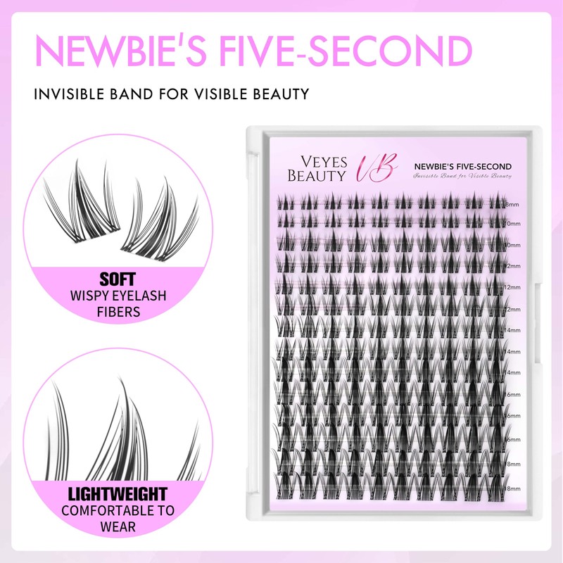 VEYESBEAUTY Lash Extension Kit Newbie's Five-Second Lash Clusters Kit Lash