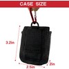 Fingertip Pulse Oximeter Case with Carabiner, Black Nylon Carrying Pouch,