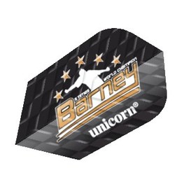 Unicorn Raymond Van Barneveld Black "Barney" SLIM Ribbed Dart Flights