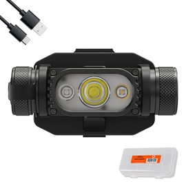 Nitecore HC65M v2 Tactical Helmet Headlamp, 1750 Lumen NVG Mountable USB-C Rechargeable, White and Red Light, with LumenTac Organizer