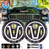 QULOOX Pair 7Inch Round LED Headlights Hi/Low Sealed Beam for