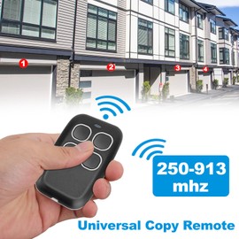 WODHMIEY Wireless Copy Remote Controller, 4 Button Wireless Remote Control Opener, 250-913MHz Full Band, Supports Wide Range of Rolling Codes Encrypted Copying, Multiple Colors (Blue)