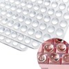 100 Pcs Glass Silicone Nail Art Typing Stickers, Clear Glass