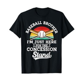 Retro Baseball brother I'm Just Here for Concession Stand T-Shirt
