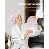 Aquior Shower Caps, Double Layer Waterproof Shower Cap for Women,