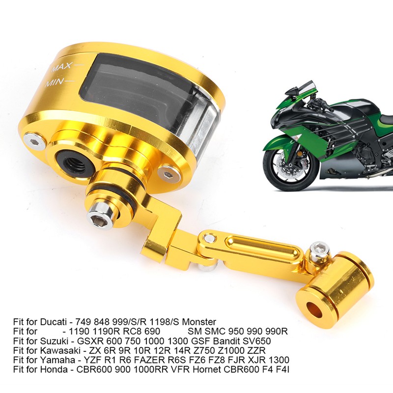 Front Brake Fluid Reservoir CNC Aluminum Motorcbike Oil Cup Set