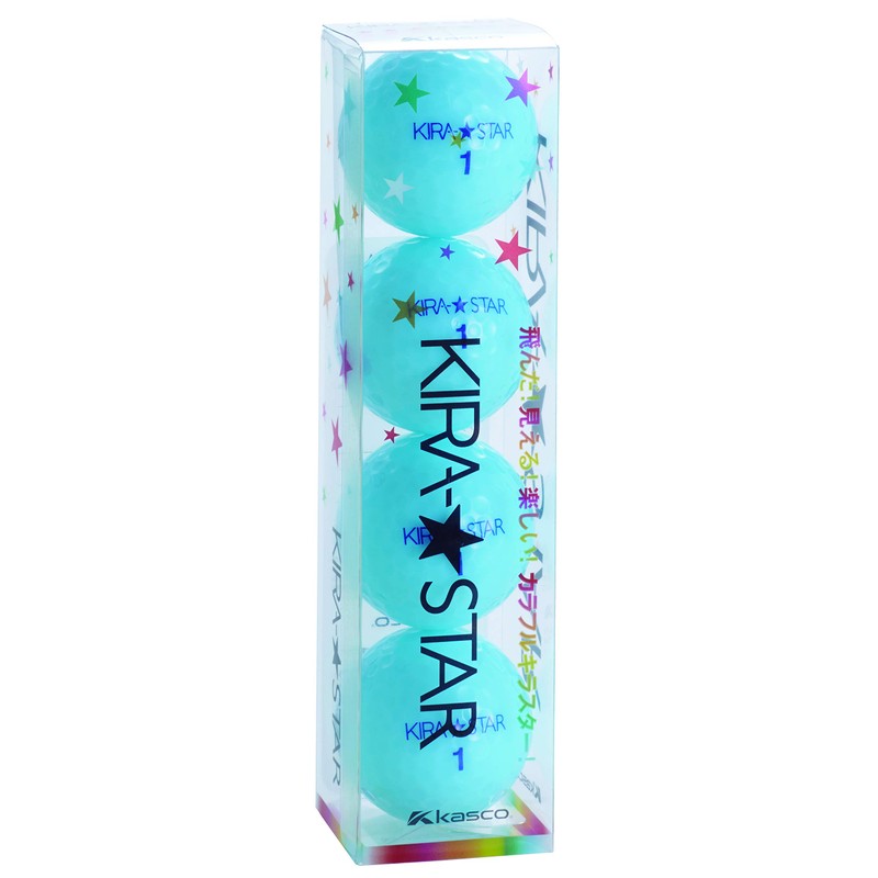 Kasco Kira Star 2 Golf Balls, Aqua, Pack of 4