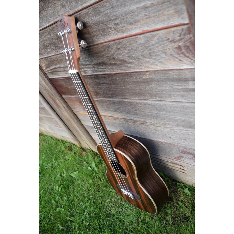 Aloha Ukulele Ebony Wood, Many Sizes, W/Wt EQ (Canadian brand)