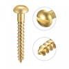 sourcing map Wood Screws M4 x 30mm Slotted Round Head