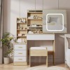 Jojoka Vanity Makeup Dressing Table Set w/Stool 4 Drawer, Sliding