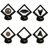 6Pcs 3D Floating Display Case Black 2.75x2.75x0.8 Inch