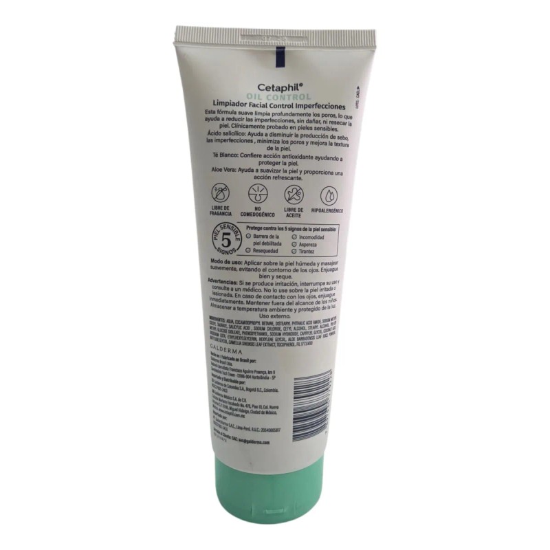 Cetaphil Oil Control Limpiador Facial Control Imperfecciones Grasa Día/noche