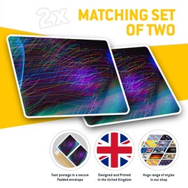 Rectangle Stickers (Set of 2) 10cm - Neon Light Art Photography Decals for Laptops,Tablets,Luggage,Scrap Booking,Fridges, 45846