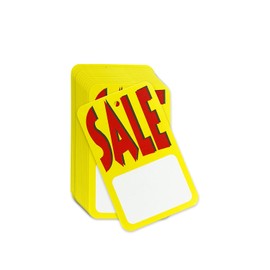 Perco Sale Price Tags Unstrung, Large Red & Yellow & White Retail Labels, 1000 Pc