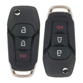 cciyu 2PCS Uncut 3 Buttons Keyless Entry Remote Fob Replacement for 15-19 for Ford for F-150 F-250 F-350 Series with OE ADP12512801S