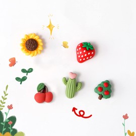 FUNETO Refrigerator Magnets, Cute, 3D 3D Design, Refrigerator Magnets, Cute, Stylish, 3D Resin Design, Decorative Magnets, Strong Magnets, Refrigerator Decoration, Decorative Magnets, Interior