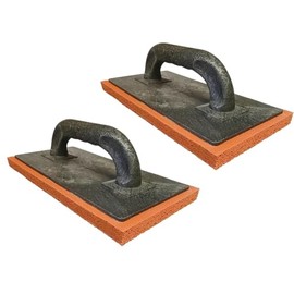 2 x feiner Schwammschwimmer 280 x 140 x 18 mm orange Gummischwamm fein (kleine Löcher) Verputz-Reinigungswerkzeuge (FS2C)