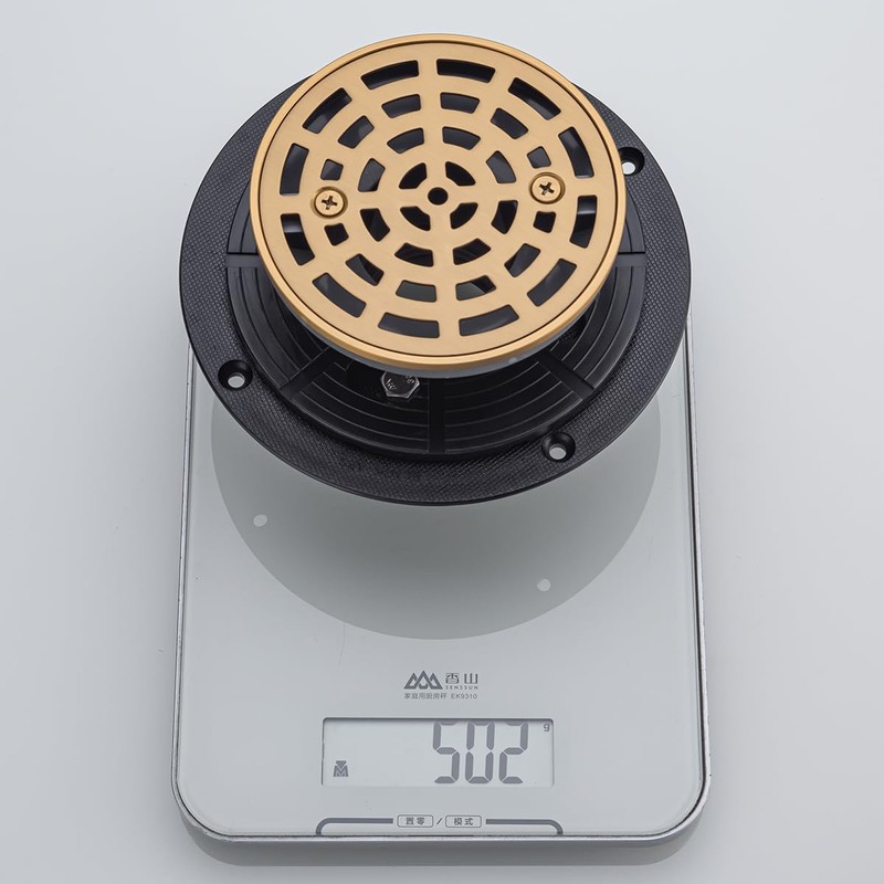 RANDOM Round Shower Drain SUS304 Stainless Steel Champagne Bronze Shower