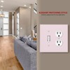 Rose Pink 2 Gang Single Toggle/Double Duplex Combo Outlet Light
