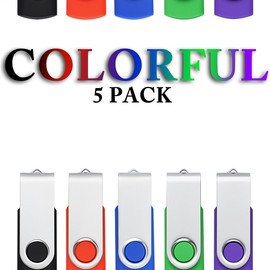 J-boxing USB Flash Drive 32GB Swivel Design USB 2.0 Memory Stick 5PCS
