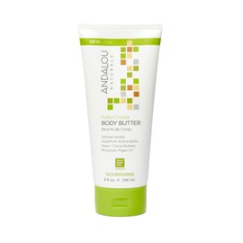 Andalou Naturals Manteca corporal, crema corporal nutritiva de cacao Kukui, 8 onzas, manteca de karit, manteca de cacao y aceite de argn para piel... 