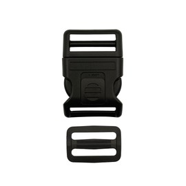 EesTeck 1 Set 38mm Extra Thick Heavy Duty Buckle Clip, Dual Adjustable Plastic Quick Side Release Plastic Buckle and tri-glide slider for Luggage Straps Pet Collar Backpack Repairing