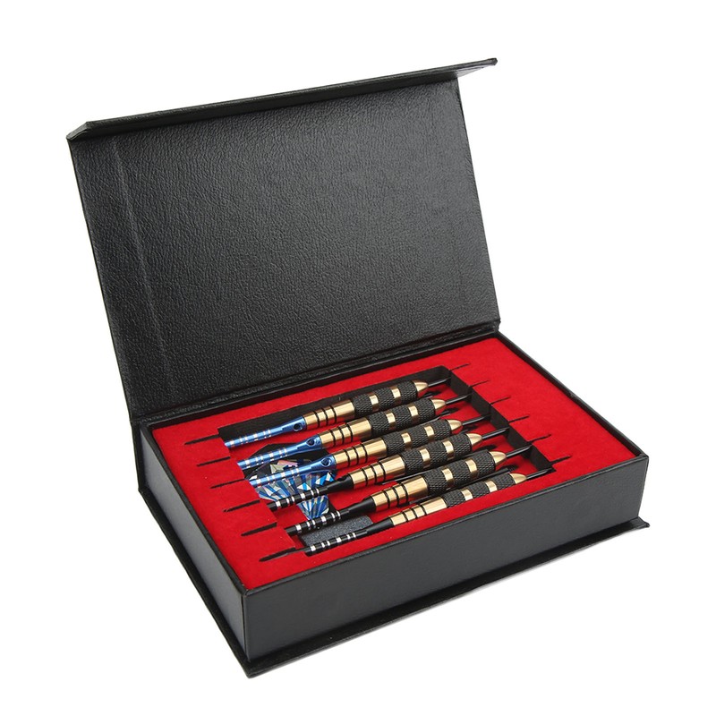 6Pcs Darts Professional Exquisite Stainless Steel Tip Darts Set with