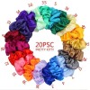 Set 20 Scrunchies Elásticos De Satín Para Cabello