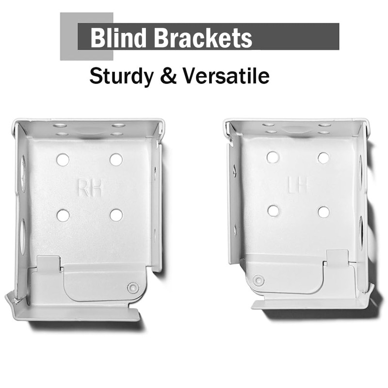 2pcs Mini Blind Brackets, Metal Window Blind Brackets, 2inch White