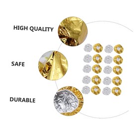 Baluue 20pcs Aluminum Foil Caps for Deep Conditioning Heat Thermal Cap Reusable Hair Processing for Salon and Home Use Elastic Shower