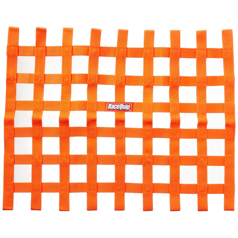 RaceQuip 721045 Orange Ribbon Style Race Car Window Net