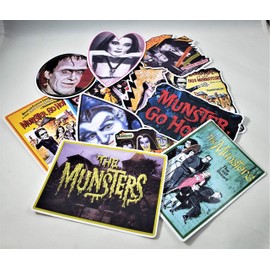 The Munsters Vinyl Stickers Decals Set of 12 Laptop Guitar Case Notebook Water Bottle Refrig