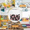 CaTaKu Large Fabric Storage Bins With Lids, Floral Pink Rose