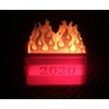 Model Scenery World NEW RED 2020 Dumpster Fire Christmas Decoration