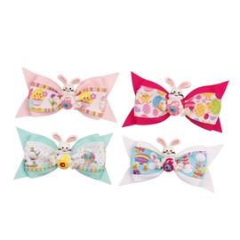LALAFINA Chic Bowknot Hairpins Easter Bunny Design Hair Clips Lightweight Hairpin for Party Accessory