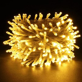 KOOLMEX Serie de Luces Navideñas Exterior, Interiores 500 LED 25M, 8 Modos Cadena de Luces Impermeables, Decoracion para Arbol de Navidad, Fiestas, Jardin(Blanco cálido)