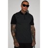 FASHION NOVA Bogey Short Sleeve Polo - Black - Size: