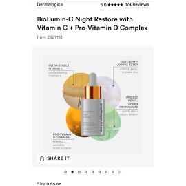 Dermalogica 🔥 Dermalogica 🔥Biolumin-C Night Restore - 0.85 fl oz VIT C + Pro Vit D NIB